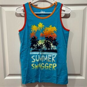 CIRCO Boy’s Summer Swagger Tank Top Shirt - blue / orange, size L (12/14)
